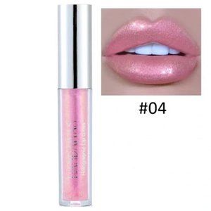 Handaiyan Mermaid Pink Sparkly Lip Gloss Long-lasting Moisturizing Lipgloss # 4